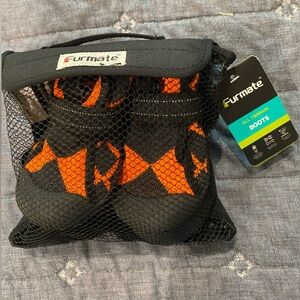 NWT Furmate All Terrain Dog Boots - Black & Orange size 5